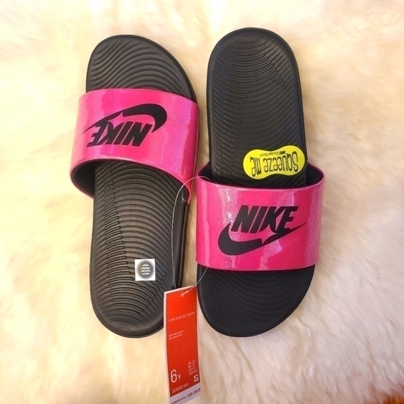NIKE Kawa Faux Shealing Lined Slides sz. 6 - Picture 6 of 6
